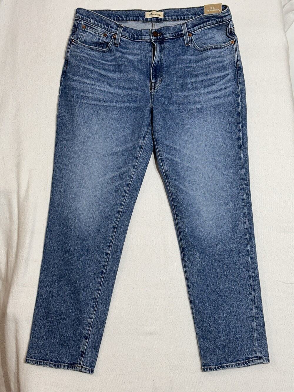 Madewell Jeans Men's 32W Actual (38x29.5) The Slim Jeans Distressed Pockets